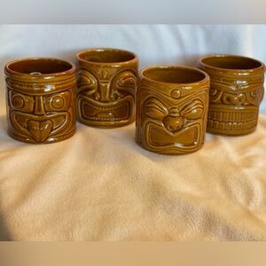 Vintage 2002 Accoutrements Tiki Mugs Set of 4